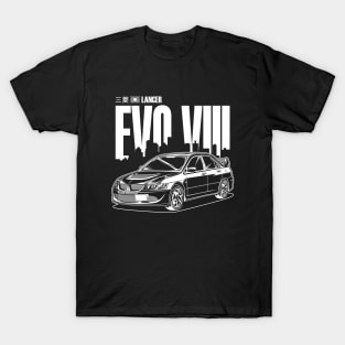 Lancer Evolution VIII - White Print T-Shirt